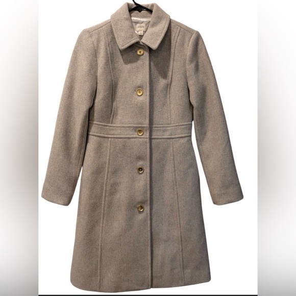 J. Crew Women's Grey Wool Blend Lady Day Coat - Picture 7 of 7